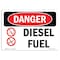 Signmission OSHA Danger Sign, 7" Height, 10" Width, Rigid Plastic, Diesel Fuel, Landscape, L-1122 OS-DS-P-710-L-1122 - alternate 1